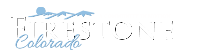 Shown is the logo for the City of Firestone