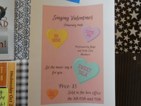 MHS 2018 Singing Valentines Day poster. 