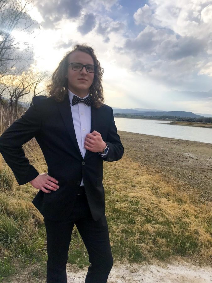Jared Overturf poses for a photo before attending the 2018 prom