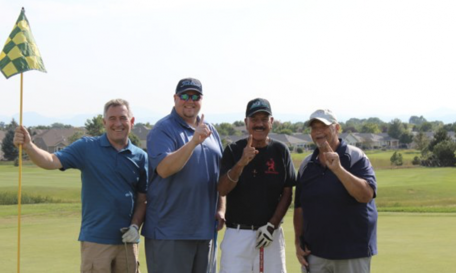 First place winners from last years 2018 Golf Tournament: Art Quintana and the Santiagos Team. 