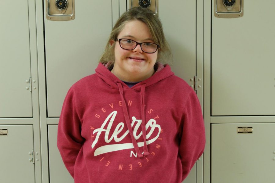 Lindsey Zanini (23) is a special needs student who enjoys playing tennis, her favorite sport. 