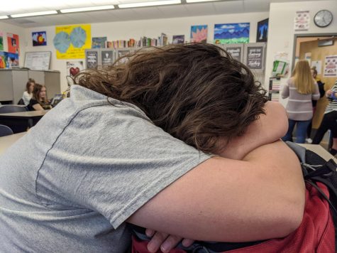 Senior falls asleep in class due to the effects of Senioritis.