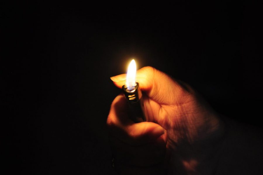A picture of fire from a lighter.