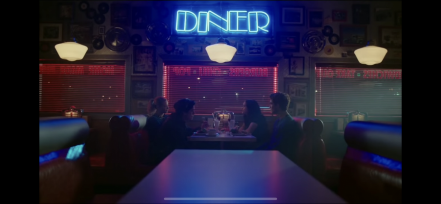 Archie, Betty, Veronica, and Jughead have milkshakes at a local diner called Pop’s Chock lit Shoppe.