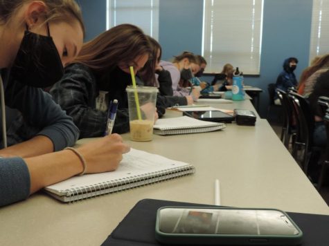 Students take notes in Mr. Parsons’ AP U.S. Government and Politics class.