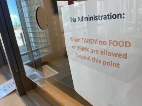 This policy is printed on a sign in the front office.
