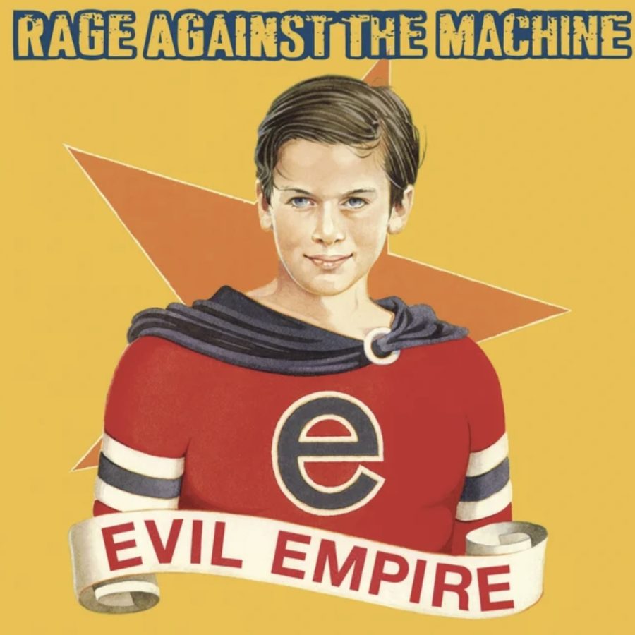 “The cover artwork for Rage Against the Machine’s 1996 album Evil Empire is an altered image of a piece of art by pop artist Mel Ramos called Crime Buster.  It features a young boy as a superhero,” said feelnumb.com.