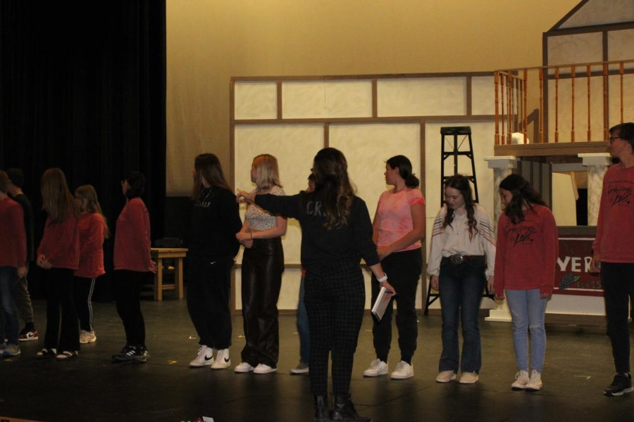 ms Mackey theater rehearsal for Shakespeare in love