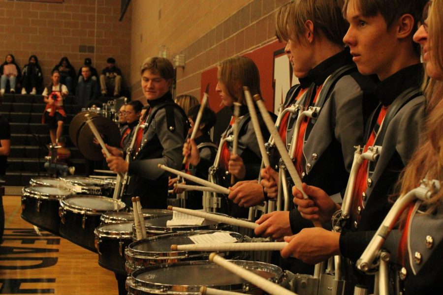 mead drumline, Veterans Day assembly