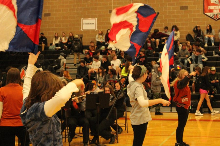 color guard Veterans Day assembly