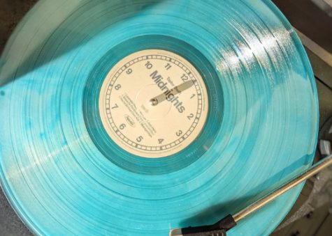 The Moonstone Blue vinyl press of Midnights. 
