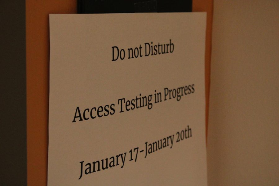 Access+testing+for+freshmen+was+held+in+E128.