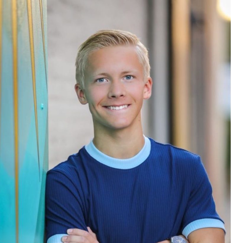 Gage enjoyed taking his senior photos in Old Town Fort Collins