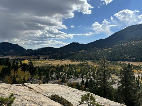 Before leaving, I made sure to really acknowledge and appreciate the nature surrounding us. From where we were sitting you could hear the river flow, you could feel the coldness of the rocks underneath you, and, best of all, you could see the mountains far away, the trees surrounding you, and the people below just beginning their adventure.