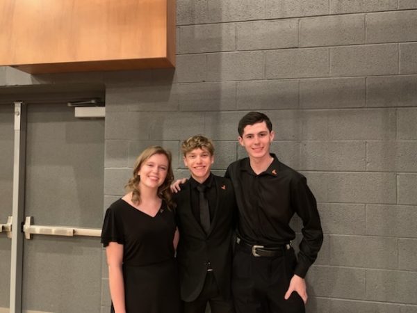 This years Honor band students pose for a photo after a successful concert.