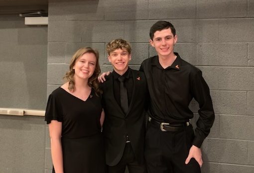 This years Honor band students pose for a photo after a successful concert.