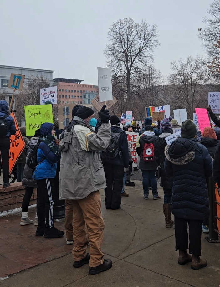 This protest is about supporting each other.
