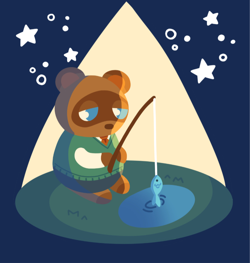 A depiction of ‘Animal Crossing’ mascot Tom Nook.