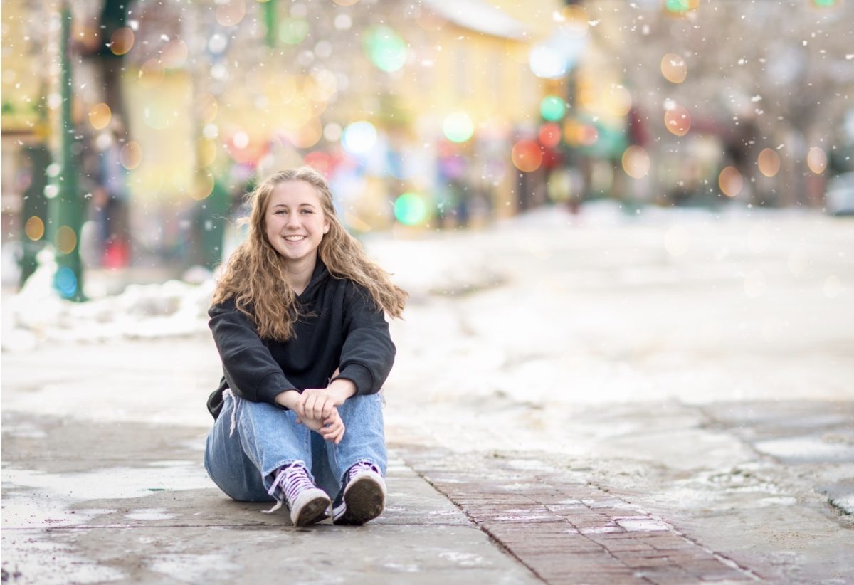 Addi shared that her favorite season is autumn, but picked winter for her pictures so she could have the pretty snowfall in them! Photo courtesy of Heather Gripka.