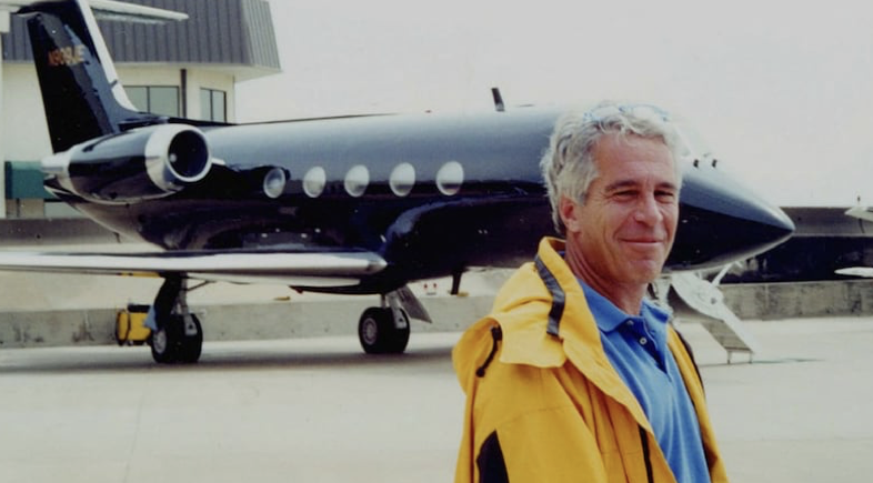 Jeffery Epstein next to his private jet. Photo courtesy of house.gov.