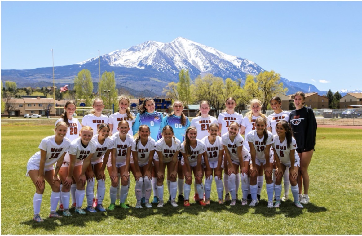 Mead girls soccer after 2 victories in a row in Glenwood Springs - photo courtesy of Mike Allyn.