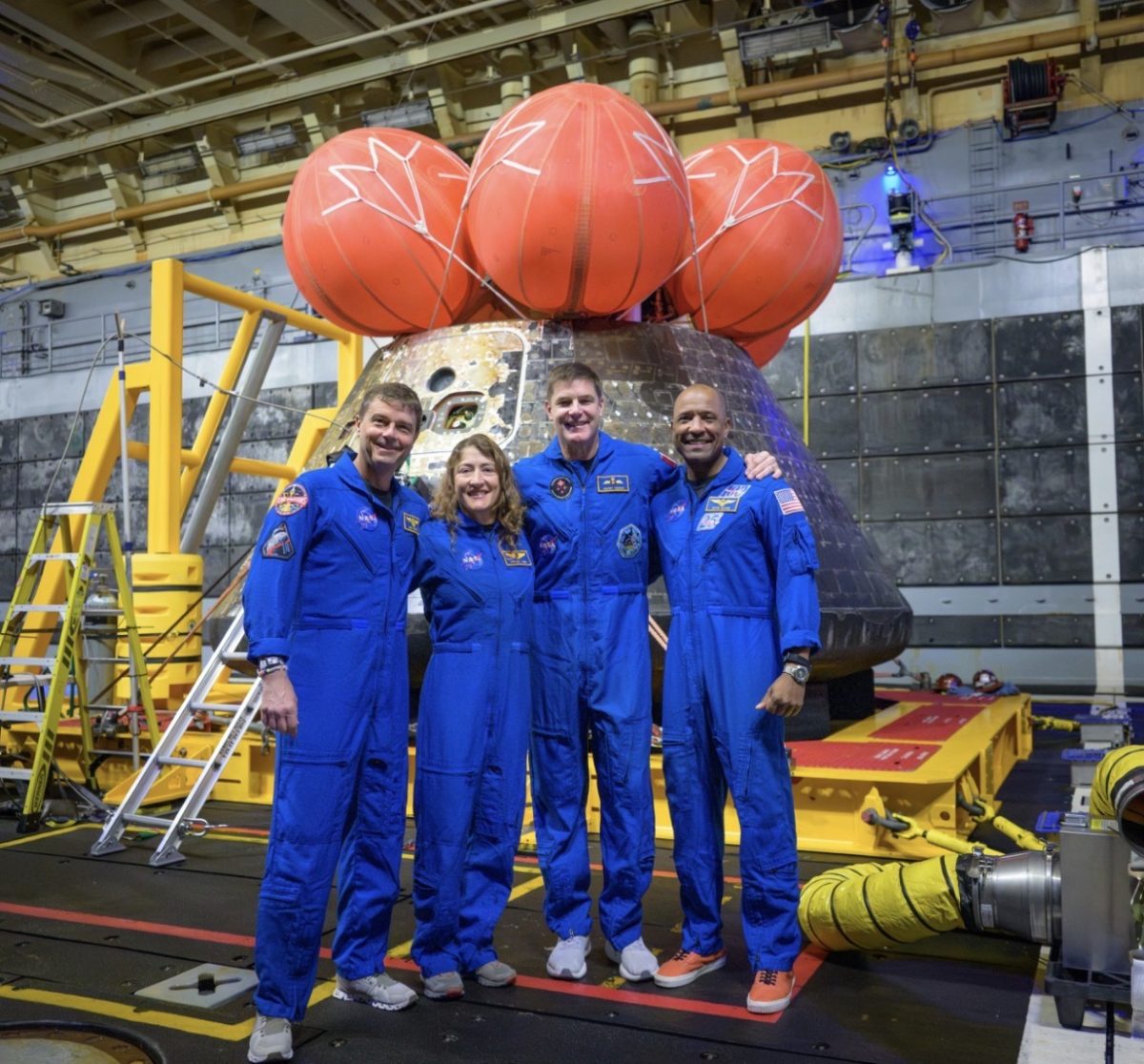 The astronauts were allowed gym equipment during the mission. Photo courtesy of NASA.

